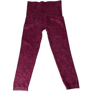 Spanx Look At Me Cropped Me Garnet Rose Leggings  Sz Large